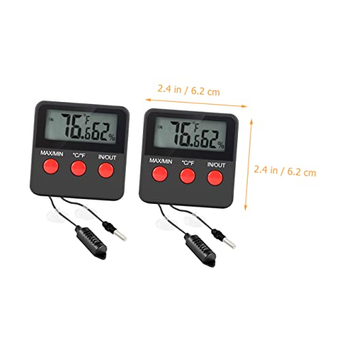 Abaodam 2sets Egg Incubation Thermohygrometer of Digital Reptile Tank Thermometer Hygrometer for Safe Touch Easy Use