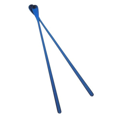 SUPVOX 2pcs Reptile Food Scoop Small Pet Feeding Spoon Long Handle Lizard Desert Spoon - color: Blue