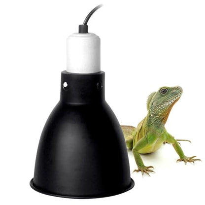 BNOSDM Reptile Light Fixture,5.5 Inch High Deep Dome Reptiles Heat Lamp Fixture for UVB UVA Bulb,Heat Basking Bulb,Optical Reflection Heat Lamp Fixtures for Reptile Amphibian Tank Terrariums - size: 5.5 Inch High Deep