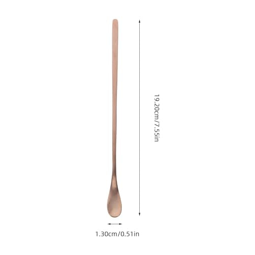 2pcs Stainless Steel Reptile Food Spoon Small Pet Feeding Scoop for Lizards Snakes Other Small Animals Versatile Feeding Tool - color: Golden