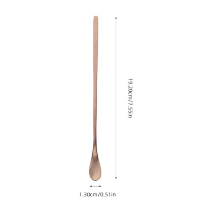 2pcs Stainless Steel Reptile Food Spoon Small Pet Feeding Scoop for Lizards Snakes Other Small Animals Versatile Feeding Tool - color: Golden
