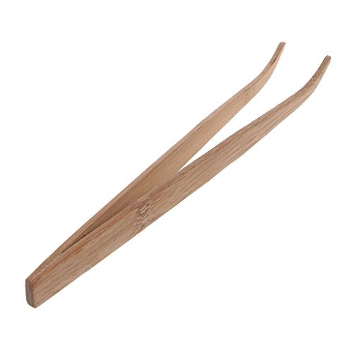 11in Feeding Tweezers Bamboo Long Curved Tweezers Curved Forceps for Reptiles