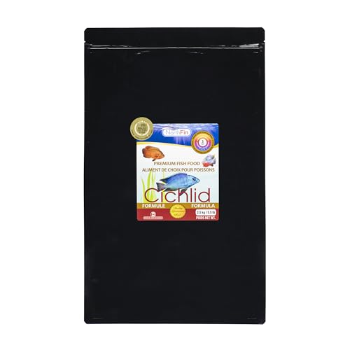 Northfin Cichlid Fish Food, Slow-Sinking Pellets, 3mm, 2.5kg | Cichlid Formula; slow-sinking pellets for carnivorous & omnivorous cichlids; whole Antarctic krill meal; crafted in Canada - size: Net Wt: 2.5kg, style: 3mm