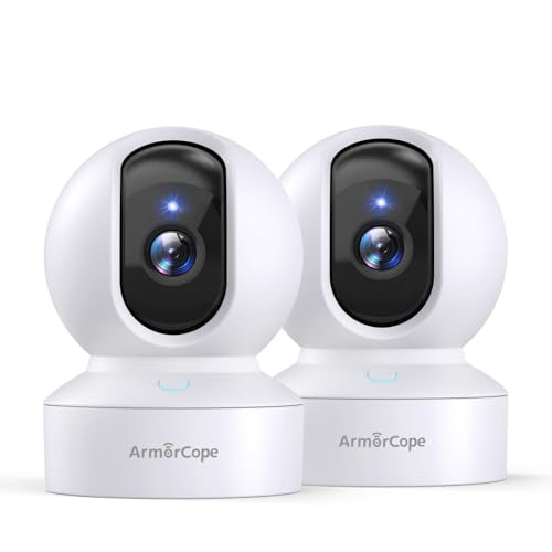 Armorcope Pet Camera, 2K HD Dog Camera with Phone APP, 360° Pan/Tilt View Puppy Cam, One Click Call for Baby Monitor, MagivPix Night Vision,Motion Tracking Alarm with Cloud/Local SD -2 Pack - style: 2 Pack