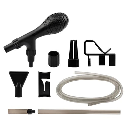 Small Fish Aquarium Gravel Cleaner Kit - Manual 80GPH Strong Suction Gravel Vacuum for Aquarium, Water Changer, Sand Washer, Glass Cleaner & Waste Remover for 5-80 Gallon Tanks, 200cm Hose