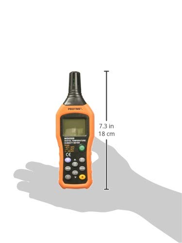 PT6508 Temperature Humidity Meter - Wet Bulb for Indoor/Outdoor | Digital Thermometer Hygrometer Monitor with Ambient, Dew Point, MIN, MAX, Data Hold, LCD Backlight - size: PT6508