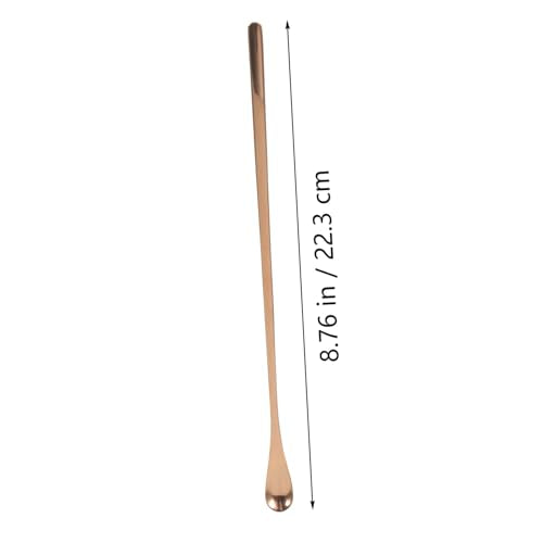 BESPORTBLE 2pcs Pet Feeding Spoon Long Handle Reptile Food Tool for Geckos Lizards and Small Animals Safe and Portable Design Rose Gold