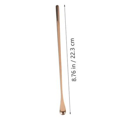 BESPORTBLE 2pcs Pet Feeding Spoon Long Handle Reptile Food Tool for Geckos Lizards and Small Animals Safe and Portable Design Rose Gold