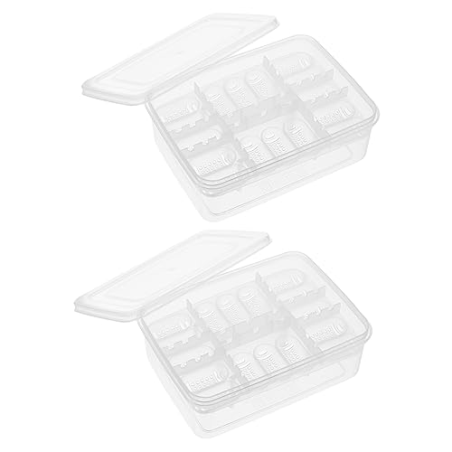 Toddmomy 16-Compartment Reptile Egg Incubator Tray 2-Pack Hatching Box for Gecko and Lizard Eggs Sturdy Plastic Breeding Box for PET Reptile Supplies