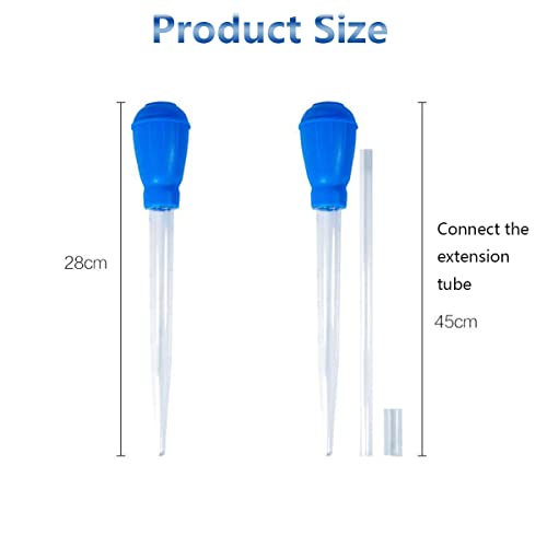 Fish Tank Cleaning Tools,Mini Manual Aquarium Dropper for Fish Tank(45cm) | Extendable Fish Tank Cleaning Waste Remover