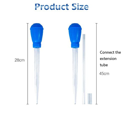 Fish Tank Cleaning Tools,Mini Manual Aquarium Dropper for Fish Tank(45cm) | Extendable Fish Tank Cleaning Waste Remover