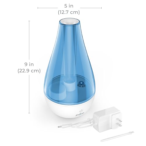 Pure Enrichment MistAire Studio Ultrasonic Cool Mist Humidifier - Small & Compact, Overnight Operation, 2 Mist Settings, Optional Night Light, & Auto Shut-Off - For Offices, Plants & Small Spaces - size: MistAire Studio (Small)
