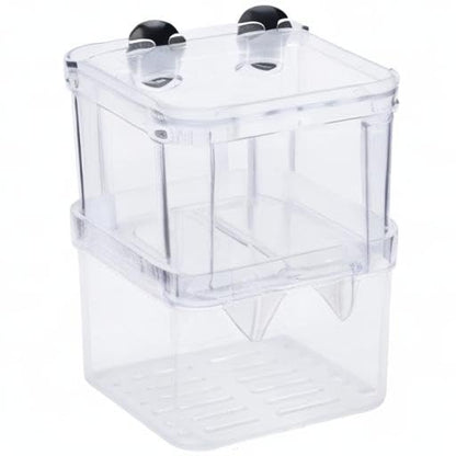 Still Awake Aquarium Fish Breeder Box Plastic Fish Isolation Breeding Box Hatching Incubator Box for Baby Fish Shrimp Clownfish Guppy （L） - size: L