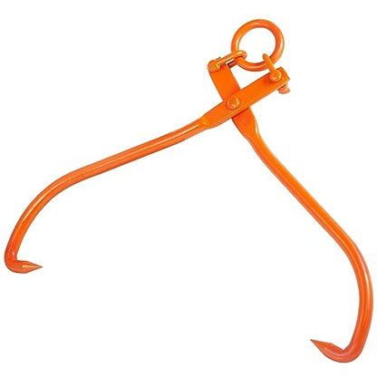VEVOR Log Skidding Tongs, 32 inch 2 Claw Log Lifting Tongs, Heavy Duty Steel Lumber Skidding Tongs, 1543 lbs/700 kg Loading Capacity, Log Lifting, Handling, Dragging & Carrying Tool - style: 32in-O-Ring