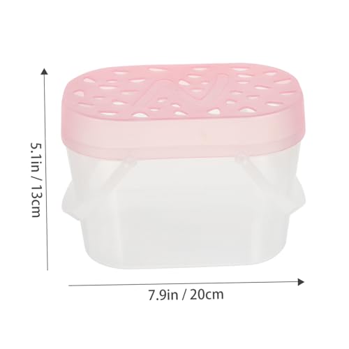 balacoo 2pcs Small Reptile Holders Comfortable Carrying Cases for Hamsters Turtles and Small Animals Transparent Observation Window for Travel and Outdoor Use