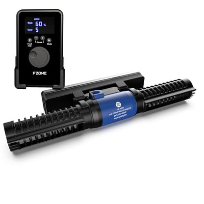 FZONE Aquarium Wave Maker, 24V DC Gyre Wavemaker with LCD Display Controller, Adjustable Cross Flow, Quiet Powerhead with Magnetic Mount for Saltwater & Freshwater Tanks (XL) - size: XL