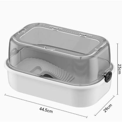 Reptile Tank Sun Terrace Turtle Villa Feeding Box Perfect Habitat for Your Aquatic Pets Easy Assembly(Gris) - color: Gris