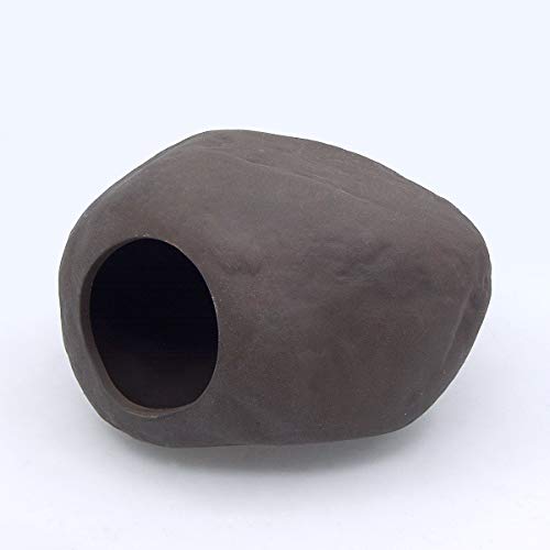Saim Clay Hiding Cave Aquarium Decorations Breeding Cave Fish Tank Ornaments for Baby Betta Fish Amano Shrimp Cichlid Bonsai to Play, Hide and Rest (Large)