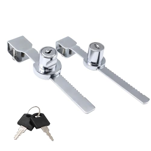 Sliding Glass Door Lock, 2 Pcs Display Case Lock, Sliding Glass Door Ratchet