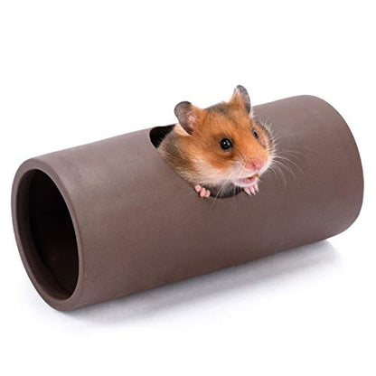 Niteangel Ceramic Hamster Tunnel & Tubes Hideout: for Dwarf Robo Syrian Hamsters Mice Rats or Other Small Animals (Tunnel - Small)