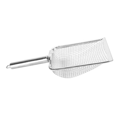 Stainless Steel Cat Litter Scoop | Rustproof & Simple to Maintain | Fine Holes for Effective Waste Removal | Hanging Hook for Storage/Reptile Litter Scoop