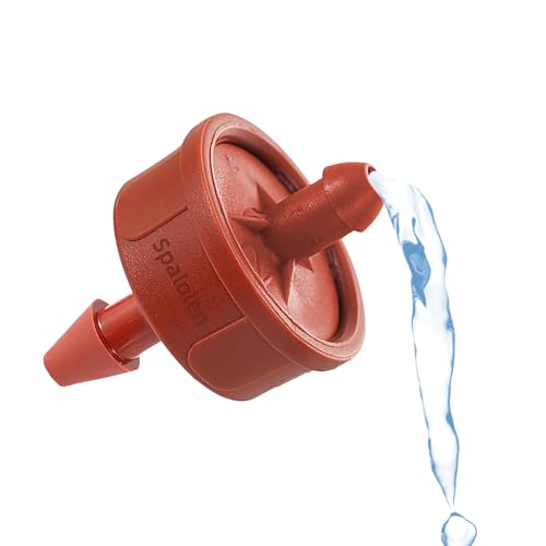 60PCS 2 GPH Pressure Compensating Drip Irrigation Spot Watering Drippers/Emitters, Self-Cleaning Constant Flow Drip Irrigation Emitters Heads Irrigation Drippers Parts for Drip Irrigation System - color: 60PCS, size: 2 GPH