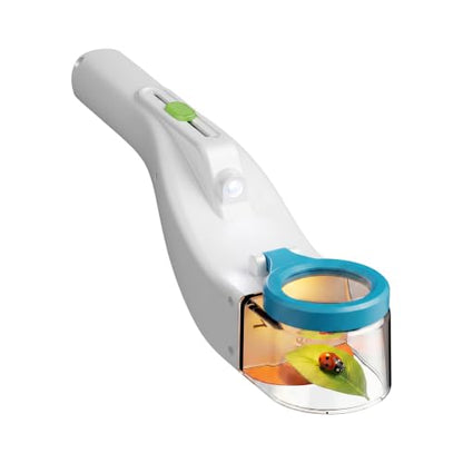 Baideluo Kids Bug Catcher with LED Light & 6X Magnifying Glass (White) - color: White
