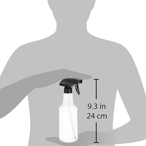 Bar5F 16 oz Spray Bottle Fine Mist and Spray- BPA-Free, Multipurpose | B5F Bottle System, Perfect for Light Cleaning, Gardening, Hydrogen Peroxide, Rubbing Alcohol, Leak-Proof, USA - style: Black (2-Pack) 16-Ounce