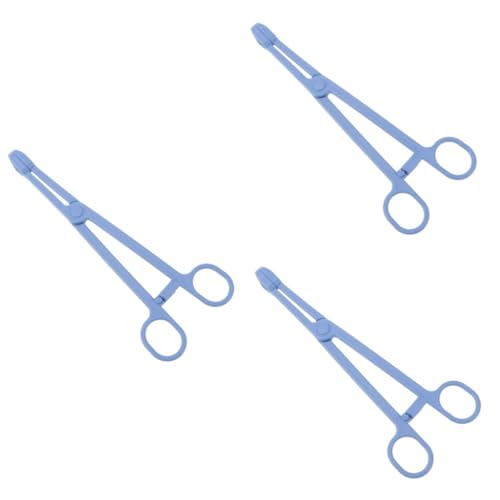 3pcs Plastic Reptile Stool Clamp for Easy Pet Waste Cleaning Material Stylish Scissors Design for Lizards Birds and Pets