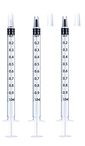 1ml Syringe for Liquid, Oral, Scientific Labs, Measurement, Dispensing, with Cap- 3 Pack 1ml Syringes - style: 1 ml