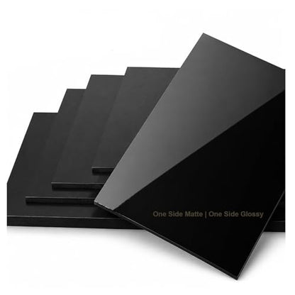 Black Acrylic Panel for Sump Baffle, Aquarium Divider and Fish Tank DIY Applications, One Side Matte One Side Glossy,Thickness 3mm,150x200mm 2PCS - color: Thickness 3mm, size: 150x200mm 2PCS