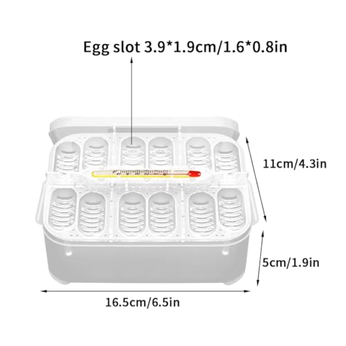 Reptile Incubation Box Reptile Incubator Egg Tray Hatching Box with 12 Grids for Turtle Gecko Lizards Mane, Reptile Hatching Box, standard, style 1