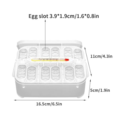 Reptile Incubation Box Reptile Incubator Egg Tray Hatching Box with 12 Grids for Turtle Gecko Lizards Mane, Reptile Hatching Box, standard, style 1