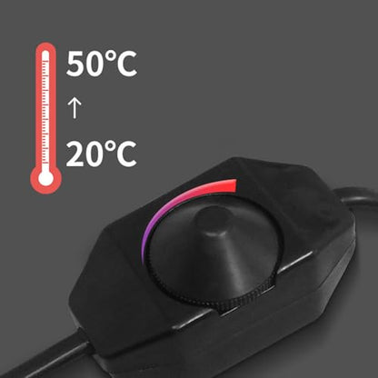 Reptile Heating Pad, 35W Graphene Under Tank Heat Mat 28x65cm, Safe and Portable Terrarium Heater for Turtles, Lizards, Snakes, and Geckos