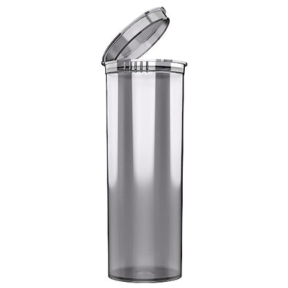 60 Dram CR Plastic Packaging Pop Top Containers - Child Resistant Travel Holder Vial Bottles - 75 qty (Smoke) - color: Smoke