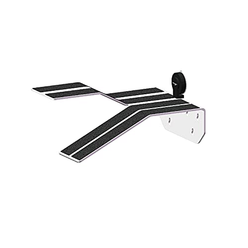 WACOOL Acrylic 3 in 1 Turtle Dock with Ramp & Diving Platform, Deluxe Turtle Platform Ramp for Turtle Resting Climbing Diving with Suction Cup (12.6" x 6.9" x 4")