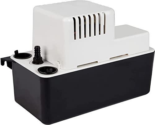 Little Giant VCMA-15ULS 115 Volt, 65 GPH, 1/50 HP Automatic Condensate Removal Pump for HVAC/Refrigeration Systems/Dehumidifiers with Overflow Detection Switch and 6-Foot Cord, White/Black, 554405 - style: Includes Overflow Detection Switch