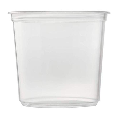 Karat [24oz - 500 ct] Clear PP Plastic Round Deli Food Container for Hot and Cold Food, BPA-Free (FP-DC24-PP) - size: 24 oz Container