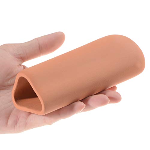 Saim Aquarium Ceramic Cave Decoration,Pleco Hideaway Fish Tank Accessories with 3 Small Fish for Betta Shrimp Shelter Breeding Tube Hiding Rest and Play