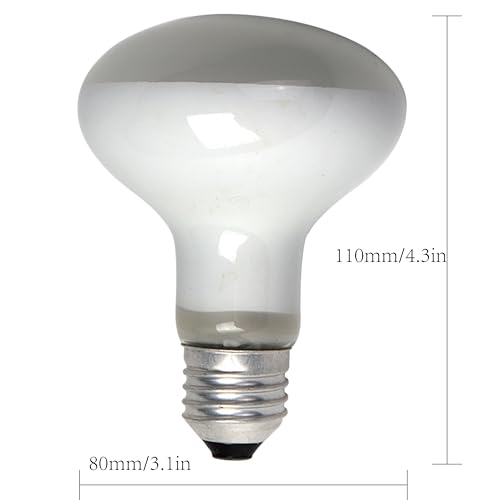 Reptile Heat Lamp 100W Amphibians UVA Daylight Basking Spot Light Bulb for Reptiles, Lizard, Tortoise, Bearded Dragon,Chicken 4 Pack