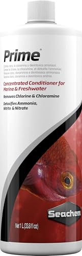 Seachem 437 Prime Fresh and Saltwater Conditioner - Chemical Remover and Detoxifier 1L | Chemical Remover and Detoxifier - size: 1000 mL, style: Conditioner