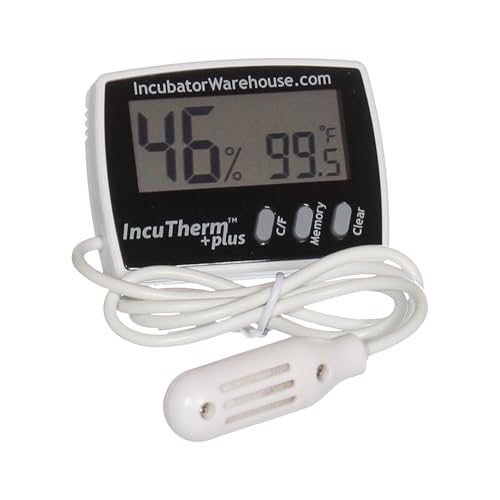 IncuTherm™ Plus Digital Thermometer and Hygrometer for Egg Incubator