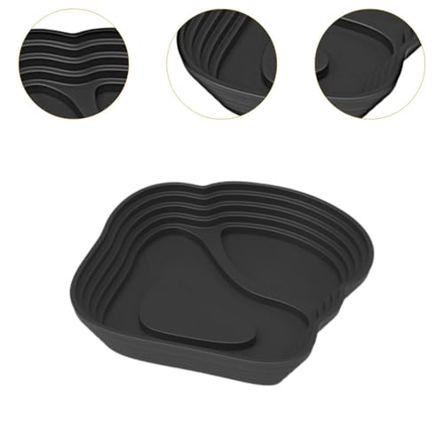 Reptile Bathing Pool Reptile Feeding Water Bowl Turtle Water Bowl Reptile Feeding Dish for Bearded Dragons Pet Supplies Bath, Small, Black - color: Small, size: Black