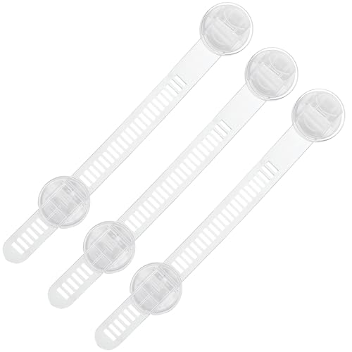 3-Pack Transparent Sliding Glass Door Lock, Adhesive Safety Lock Without Drilling, Suitable for Transparent Reptile enclosures