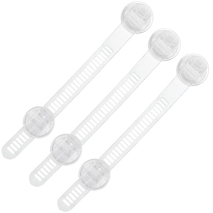 3-Pack Transparent Sliding Glass Door Lock, Adhesive Safety Lock Without Drilling, Suitable for Transparent Reptile enclosures