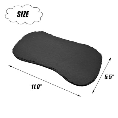 Reptile Basking Platform 11''x5.5'' Turtle Rock Plate Feeding Food Bowl Dish Feed Slate Tortoise Bathing Resting Slab for Lizard Gecko Bearded Dragon Chameleon Snake Frog-2Pcs - size: 11''x5.5''(2PCS)