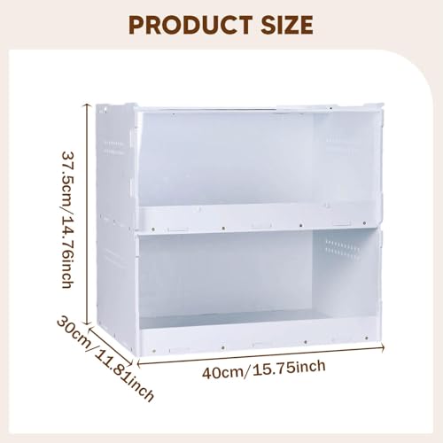 Reptile Breeding Box Terrarium Habitat Feeding Container with Transparent Window Made of Acrylic and Wood PP for Bearded, L - size: L