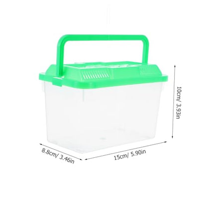 Portable Handheld Fish Tank Carrier for Travel Mini Aquarium for Turtles and Reptiles Clear Container Stylish Design for Fish and Hamsters Easy to Clean and Maintain