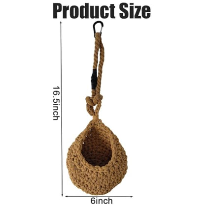 1 Set Snake Tank Accessories, Hanging Woven Twine Hammock for Reptile, Snake Rest & Shelter Supplies with Hook, Habitat Enrichment Accessories for Snake, Gecko and Other Small Animals