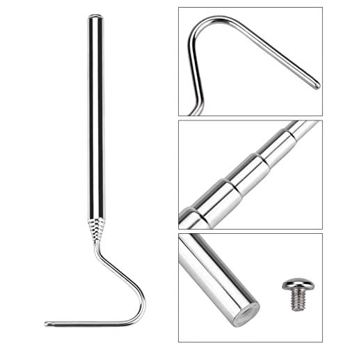 Collapsible Snake Hook Stainless Steel Extensible Snake Catcher Capture Hook for Catching Handling Grabber Separate Small Pet Snake | Non-slip Handle,Collapsible,Portable Mini,Retractable,Catching Snake Handling Tool,Professional,Easy to Carry and Store